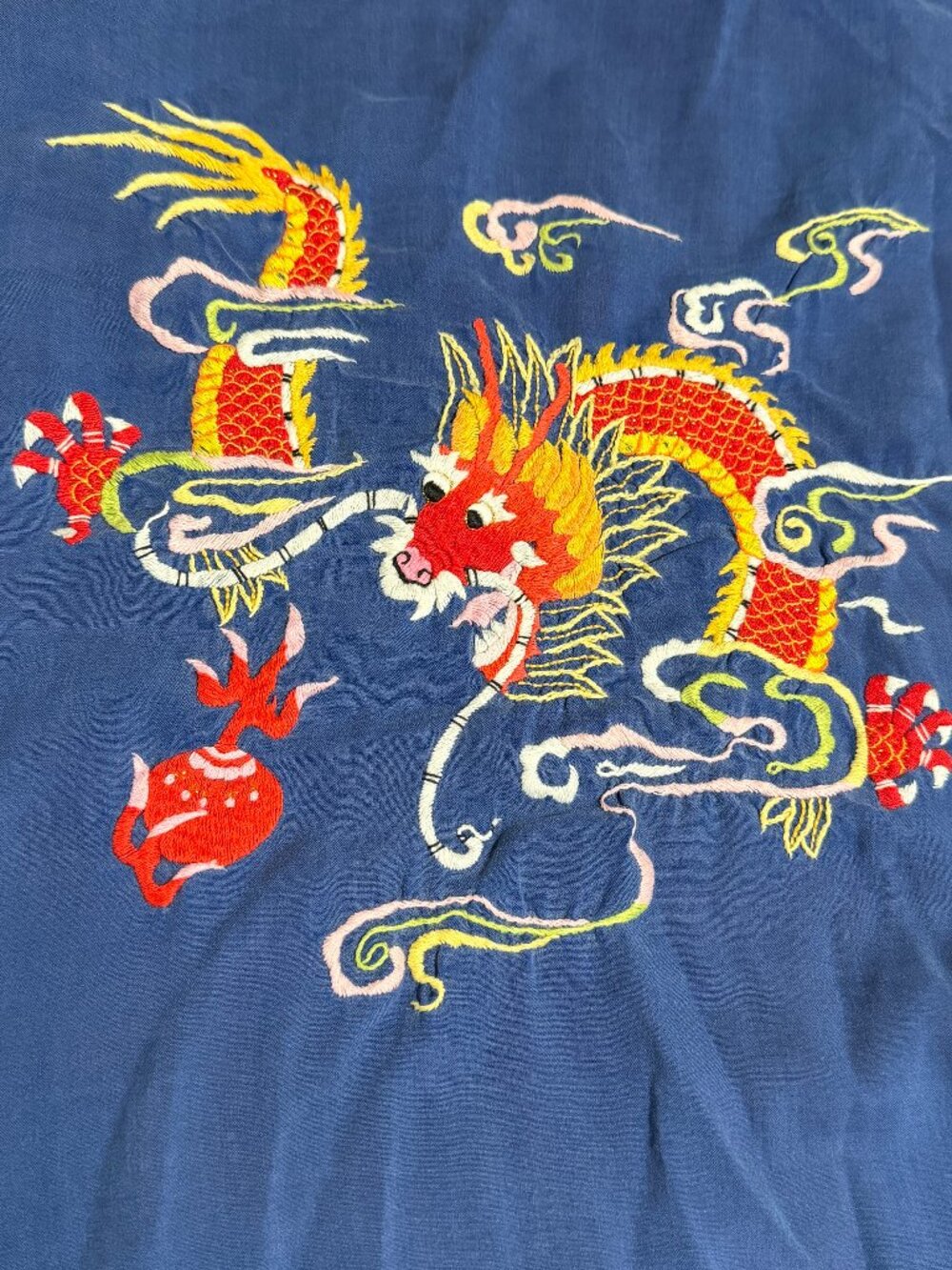 Vintage Blue Kimono Made In China
